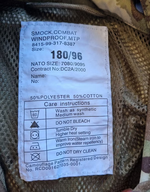 British MTP Windproof Smock/Jacket