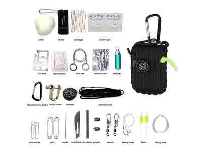 Camping/Tramping Emergency Tool Survival Kit - 29 pieces