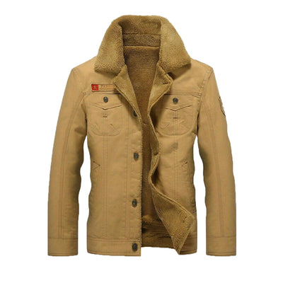 tan bomber jacket with faux fur lining