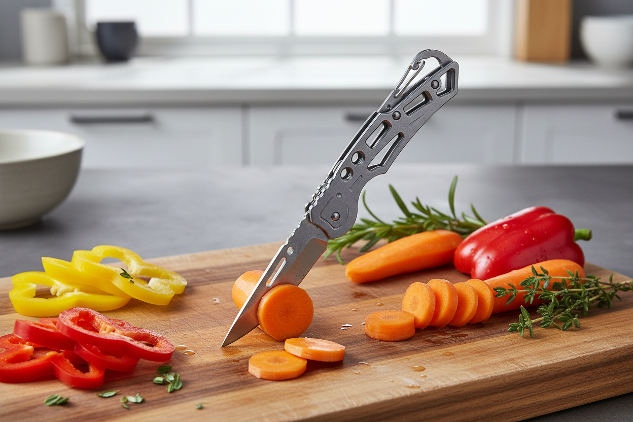 Folding Pocket Knife - Black or Silver
