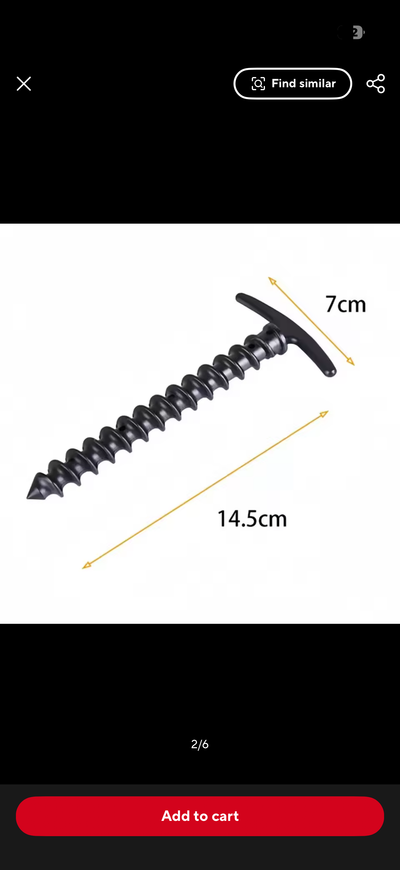 SCREW-IN TENT PEG - per peg