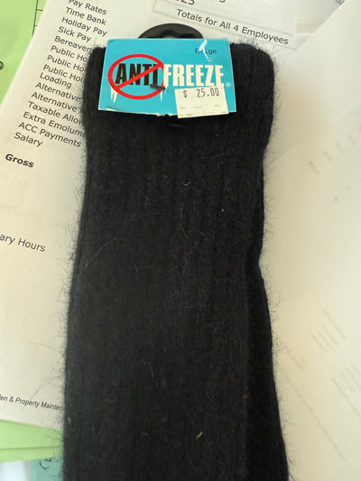 Possum/Merino Anti Freeze Socks - XL only left