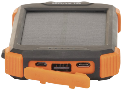 PowerTech - 10,000mAh Weatherproof Power Bank with Wireless QI & Solar Recharging