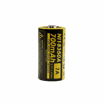 Nitecore NI18350A · 18350 · 700mAh · 7A Button-Top Rechargeable Li-ion Battery