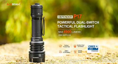 ACEBEAM DEFENDER P17 4900 Lumen Torch