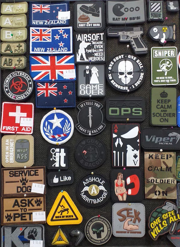 Patches/Badges (With hook and loop fastener back or Sew on)