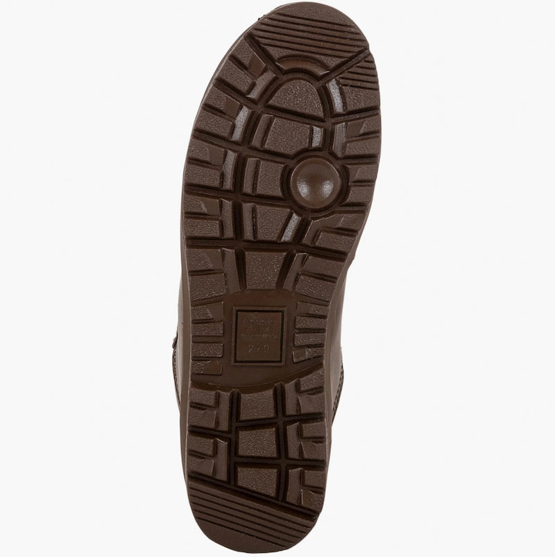 Brown shoe sole on a white background