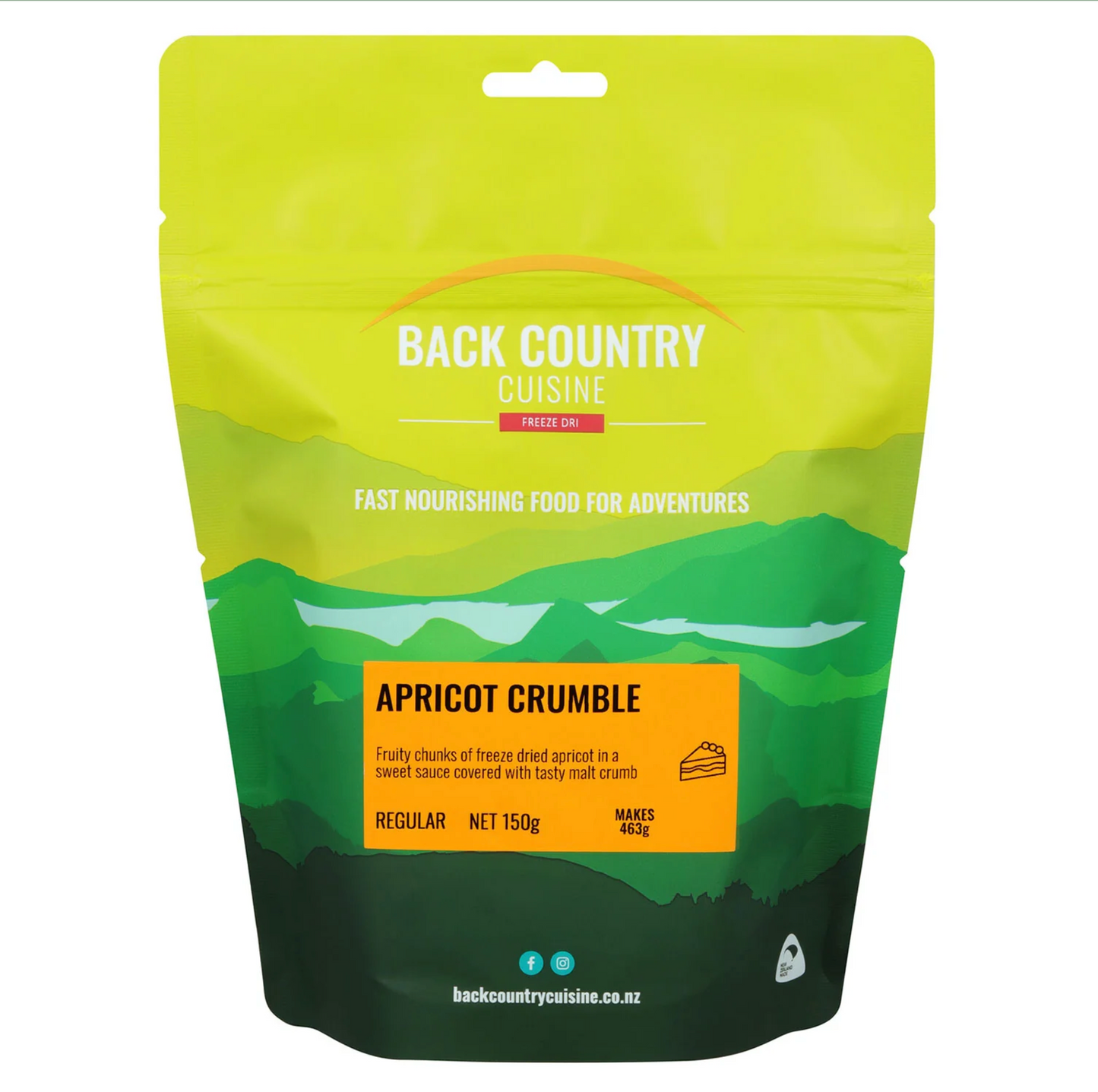 Back Country APRICOT CRUMBLE - 150 gram pack