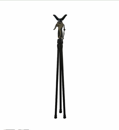 Black tripod on a white background