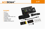 Acebeam - L17 (1400 Lumens) Ultra-long throw Tactical Torch