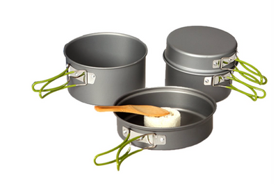 Domex Anodised Camping Cook Set (10 piece)