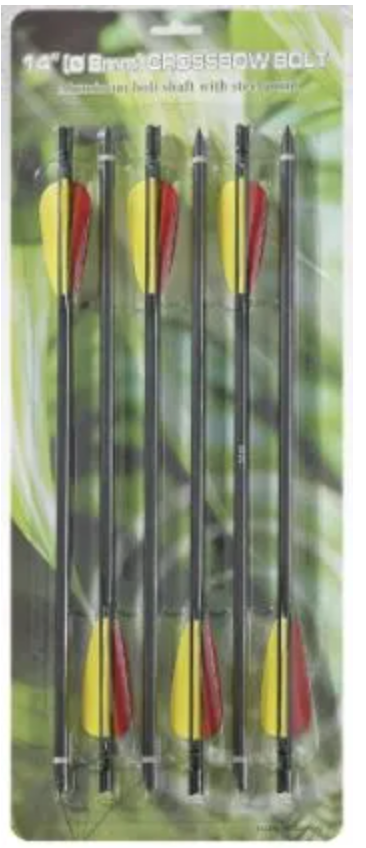 Man Kung - Aluminum Cross Bow Bolts 14" {6PK}
