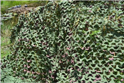 CAMOSYSTEMS #WM04 CAMO NET 6M X 2.4M WOODLAND BROWN / GREEN PREMIUM REGULAR CUT ULTRA-LITE