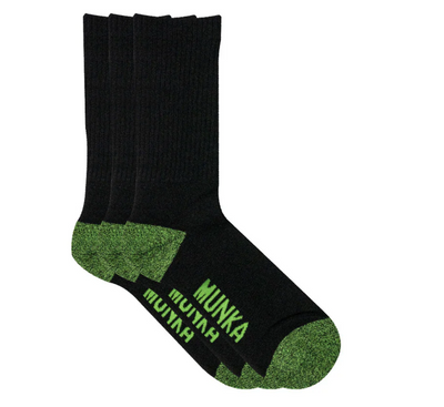Munka 3 Pack Renew Crew Work Sock