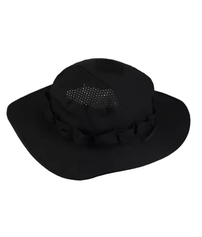 Black Boonie Hat with Mesh Vents 59-60cm