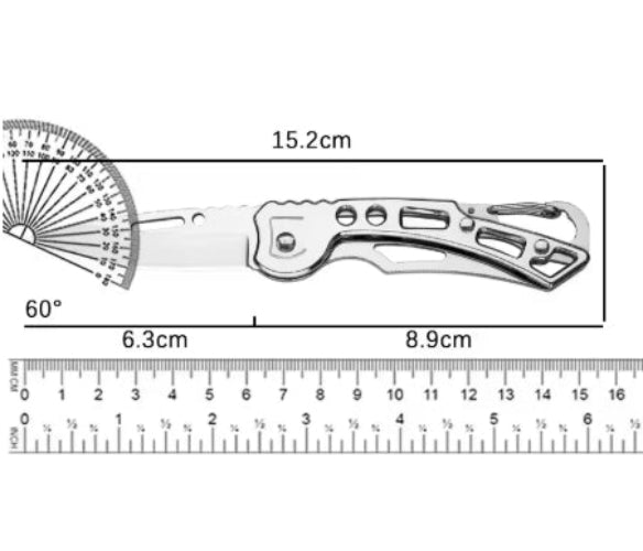 Folding Pocket Knife - Black or Silver