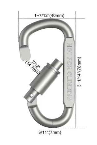 Tactical Locking Aluminium Carabiner