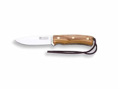 Joker Bushcrafter CO120 Olive Handled Knife and leather Sheath