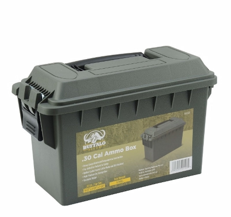 BUFFALO RIVER .30 CAL PLASTIC AMMO BOX OD GREEN