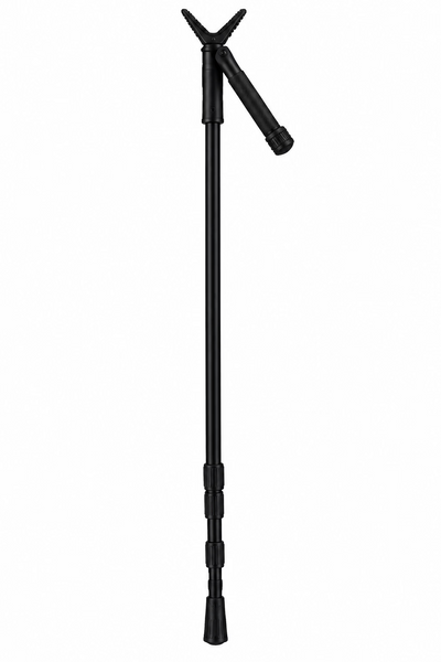 Black trekking pole on a white background