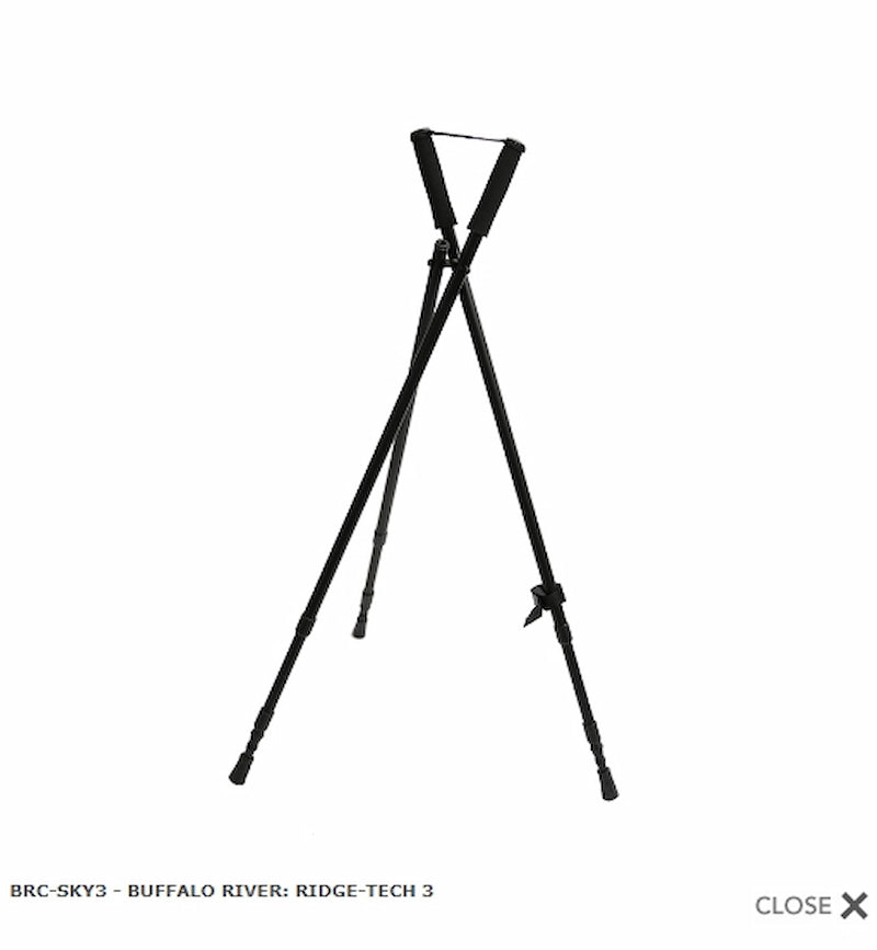BUFFALO RIVER: RIDGE-TECH 3 LEGGED BLACK SHOOTING STICK
