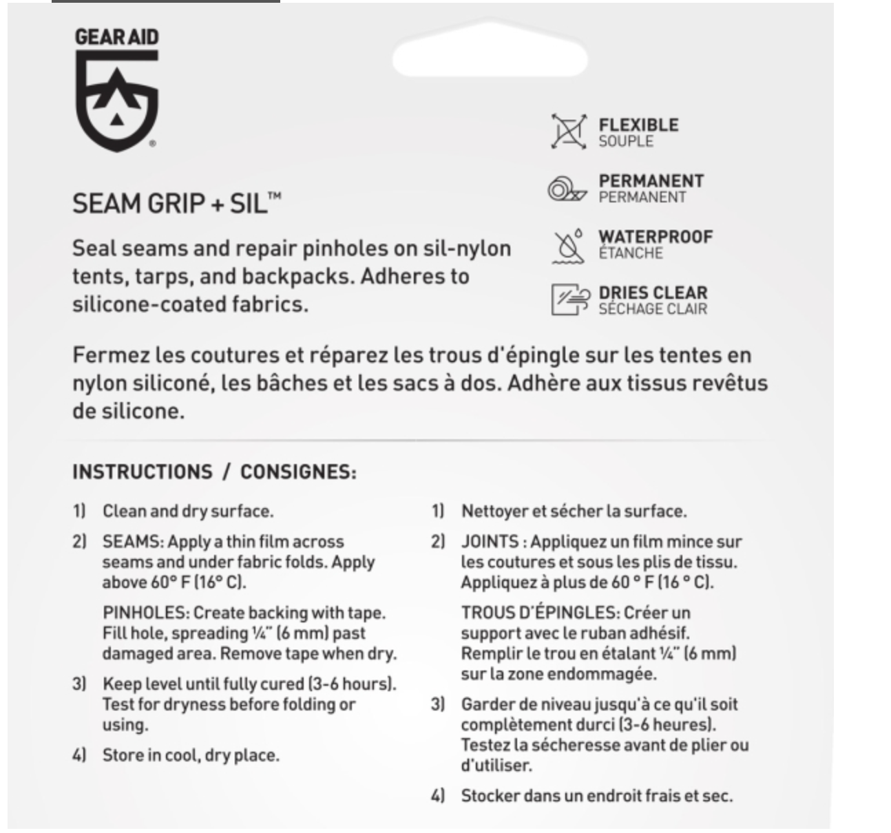 Gear Aid Seam Grip SIL Silicone Tent Sealant 42g