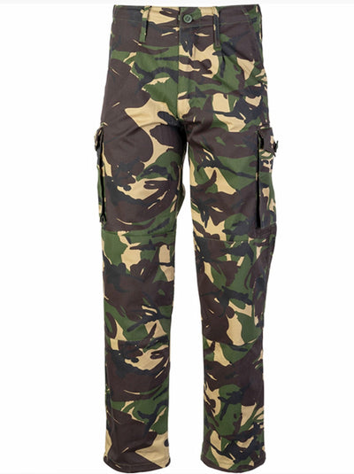 Camouflage pants on a white background