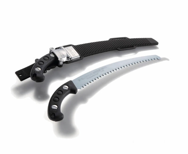 Two knives with black handles and silver blades on a white background