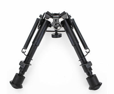 Black adjustable tripod leg on a white background