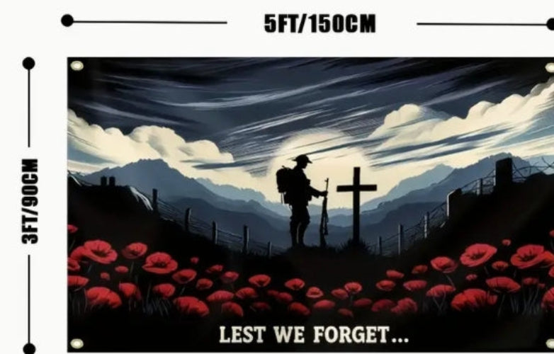 ANZAC Flag s- Lest We Forget - 12 different styles