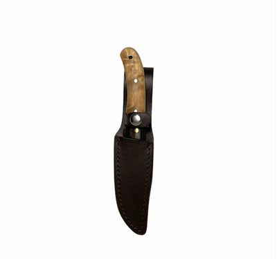 Whitby Pakkawood/Burlwood Sheath Knife - 4.5"