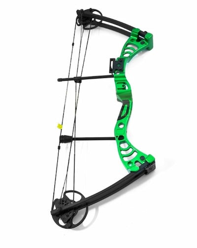 Mankung 55LB Compound Bow with Lime Riser and Black Limb Kit