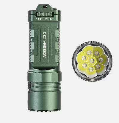Acebeam X20 High Output Tactical Flashlight/Searchlight Dual Modes
