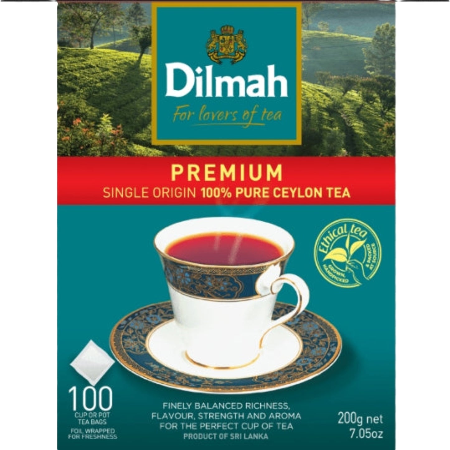 Dilmah Tea bags single serve foil wrapped