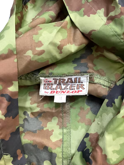 Camouflage jacket with 'Trail Blazer by Dunlop' label