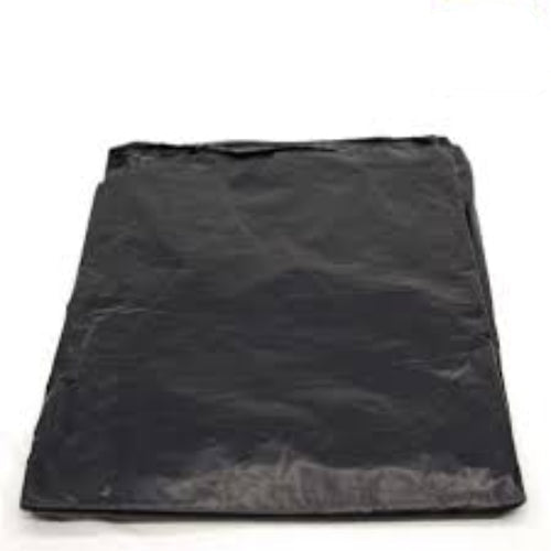 Black tarp with 'Halsted Builders Express' logo on a white background