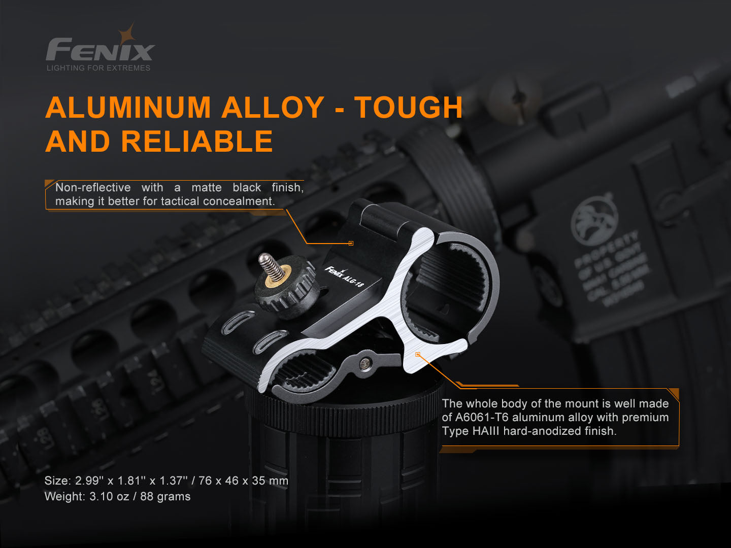 Fenix - ALG-18 Rail Flashlight Mount