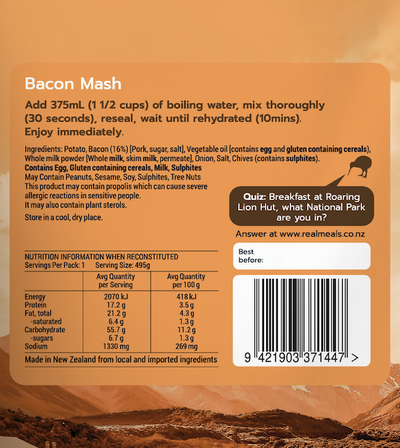 Real Meals - Bacon Mash