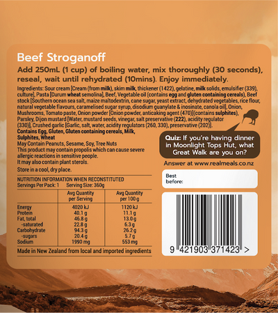 Real Meals - Beef Stroganoff