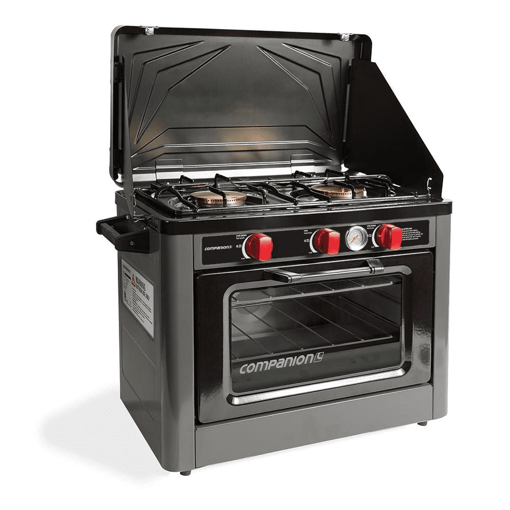 Companion - Portable 2 Burner Stove oven combo Stainless Steel