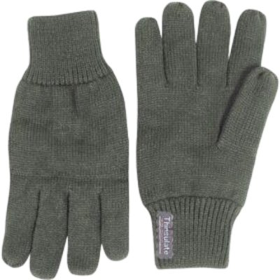 A pair of green Thinsulate gloves designed for cold weather use, suitable for outdoor activities.