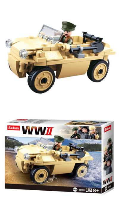Sluban - WWII German Amphibious Tub Car (B0690)