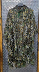 Camouflage jacket on a textured metal surface