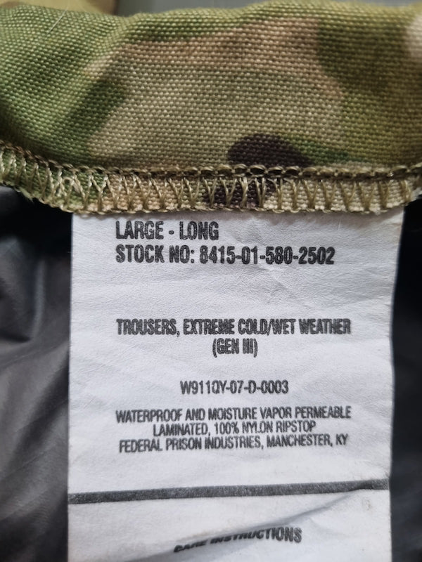 US Army Multi-Cam Gen III Gortex Pants