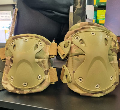 Hard Shell Tatical Camo Elbow Pads
