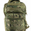Camouflage backpack on a white background