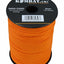 Spool of orange para cord with Kombat UK label on a white background