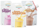 Three packages of Back Country Cuisine smoothie mixes in berry, banana, and iced mocha flavors.