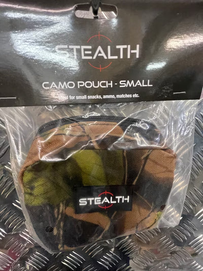 Stealth camo pouch in packaging with 'Stealth' branding.