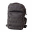 Black tactical backpack on a white background
